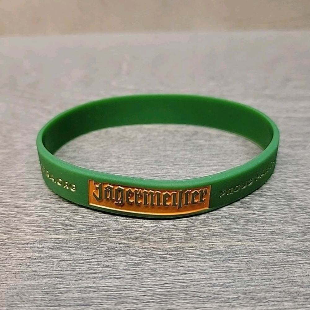 Green Jagermeister Rubber Bracelet Wrist Band Jager First Responders Association